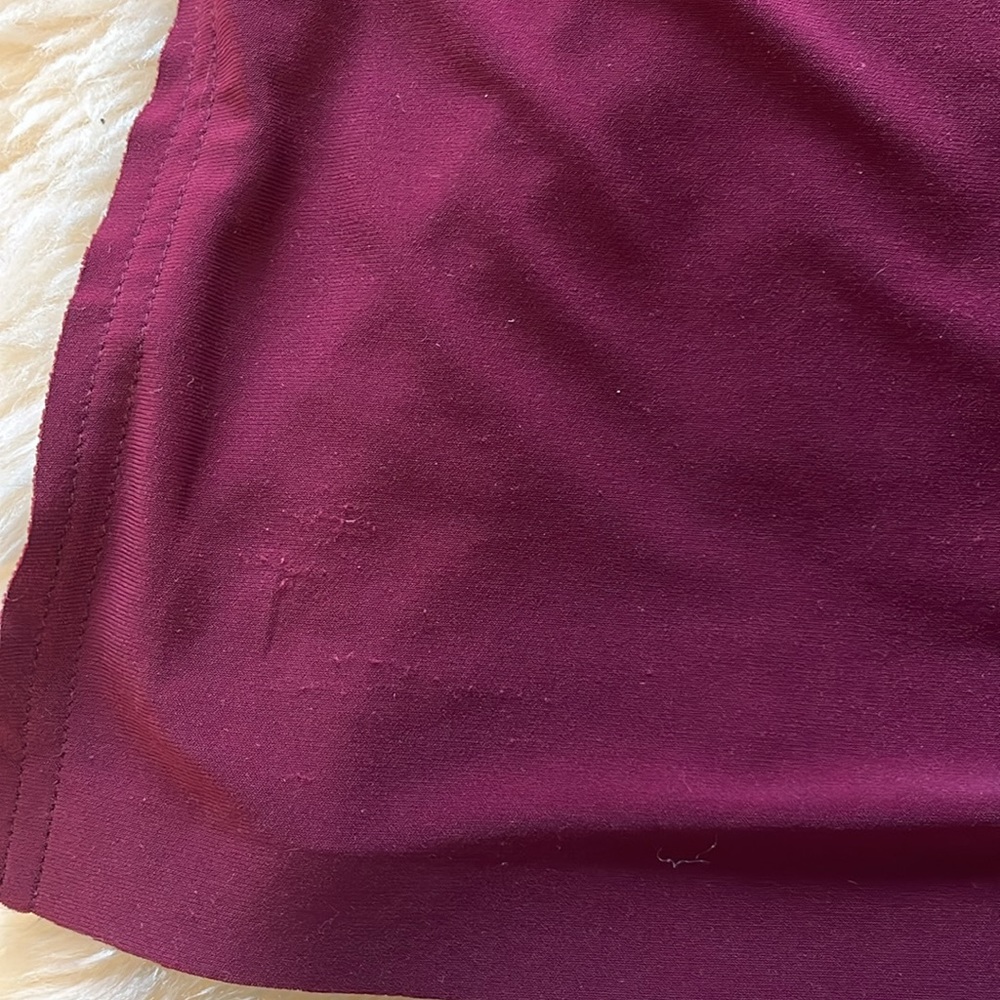 Norma Kamali | burgundy racerback tank | size medium - Picture 4 of 5
